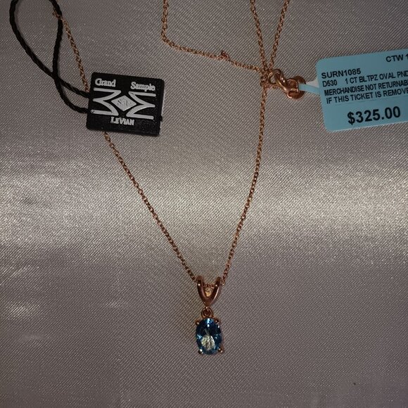 New Le Vian® 1 ct. t.w. Ocean Blue Topaz pendant - Picture 3 of 4